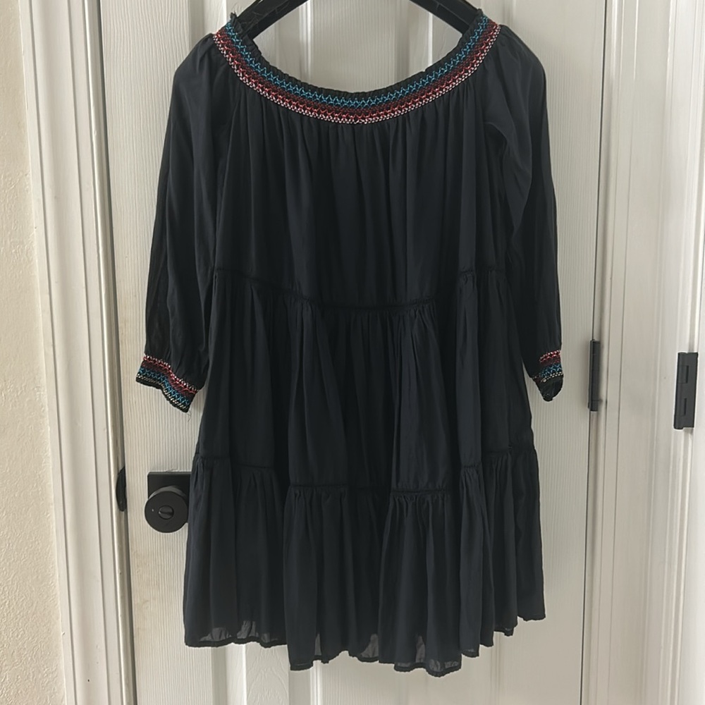 Free People Embroidered Off-the-Shoulder Mini Dress - Picture 11 of 13